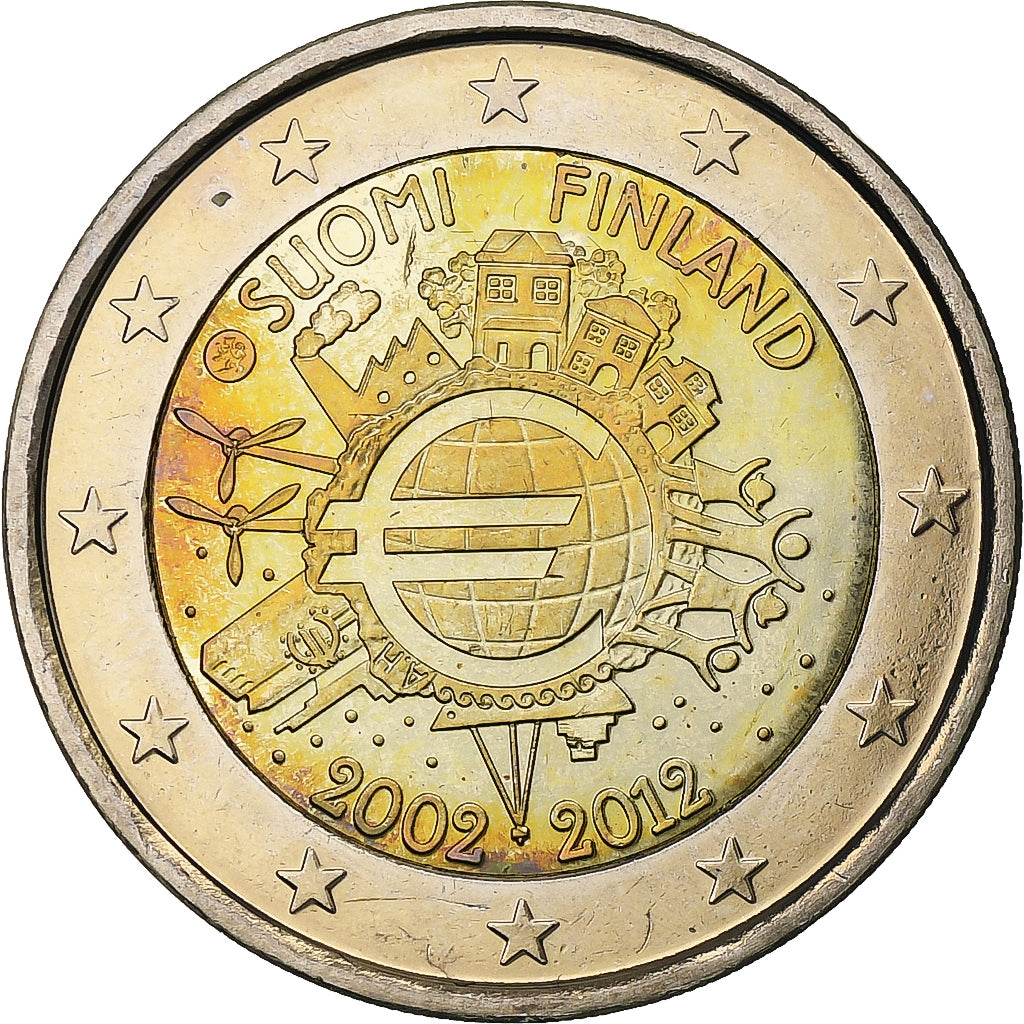 Finlandia,
2 euro,
Einführung in den Euro