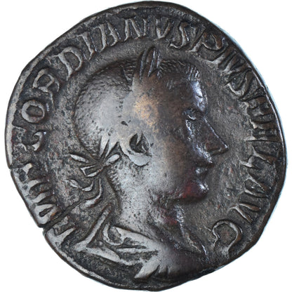 Moneta, 
  
  Gordian III, 
  
  Sestercjusz