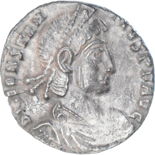 Moneta, 
  
  Konstancjusz II, 
  
  krzemionka