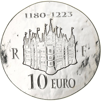 Francja, 
  
  10 euro, 
  
  Filip II. August