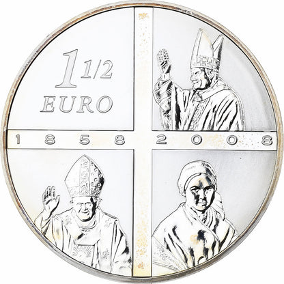 Francja, 
  
  1-1/2 Euro, 
  
  Lourdes